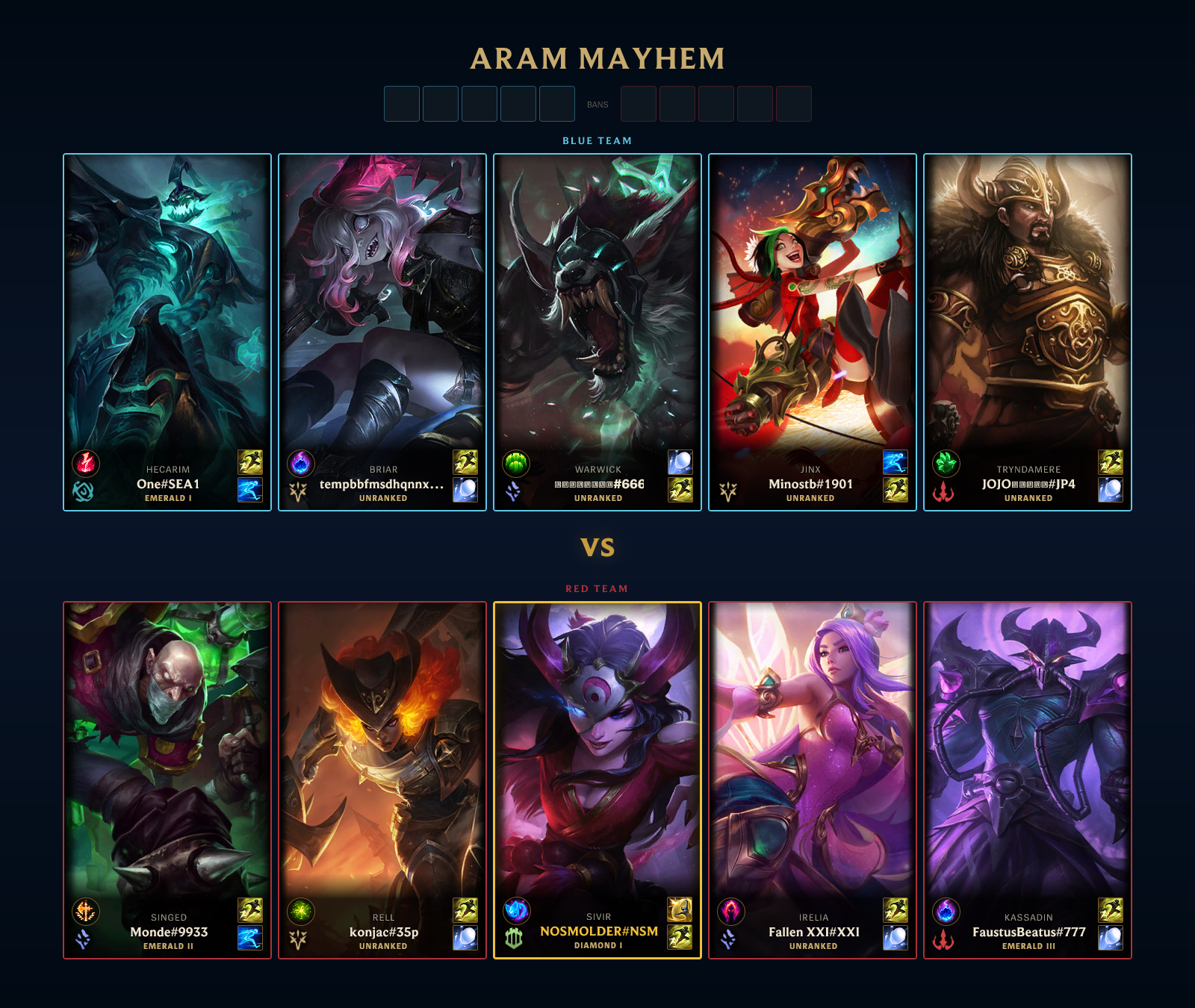 ARAM Mayhem Pre-Match