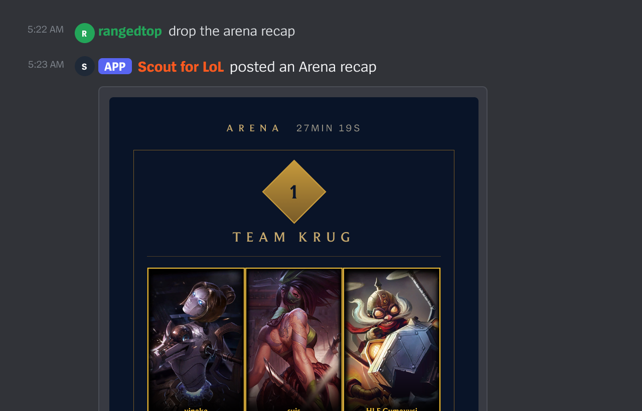 Arena Discord Screenshot