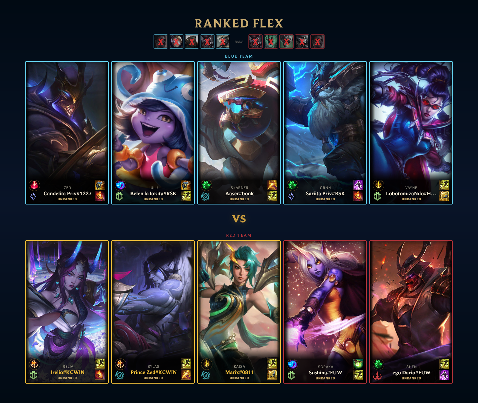 Ranked Flex Pre-Match, Three Players
